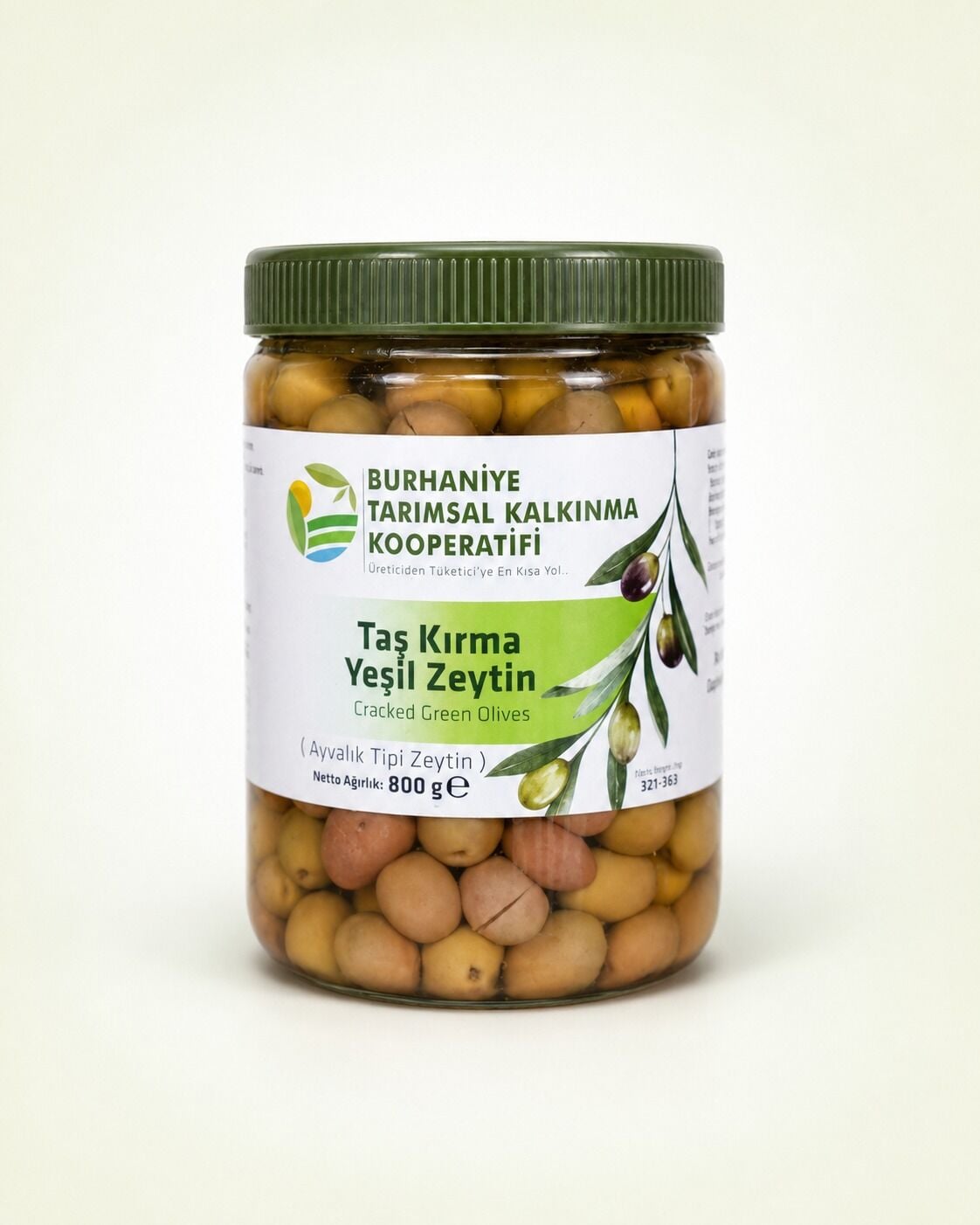Taş Kırma Yeşil Zeytin 800 gr