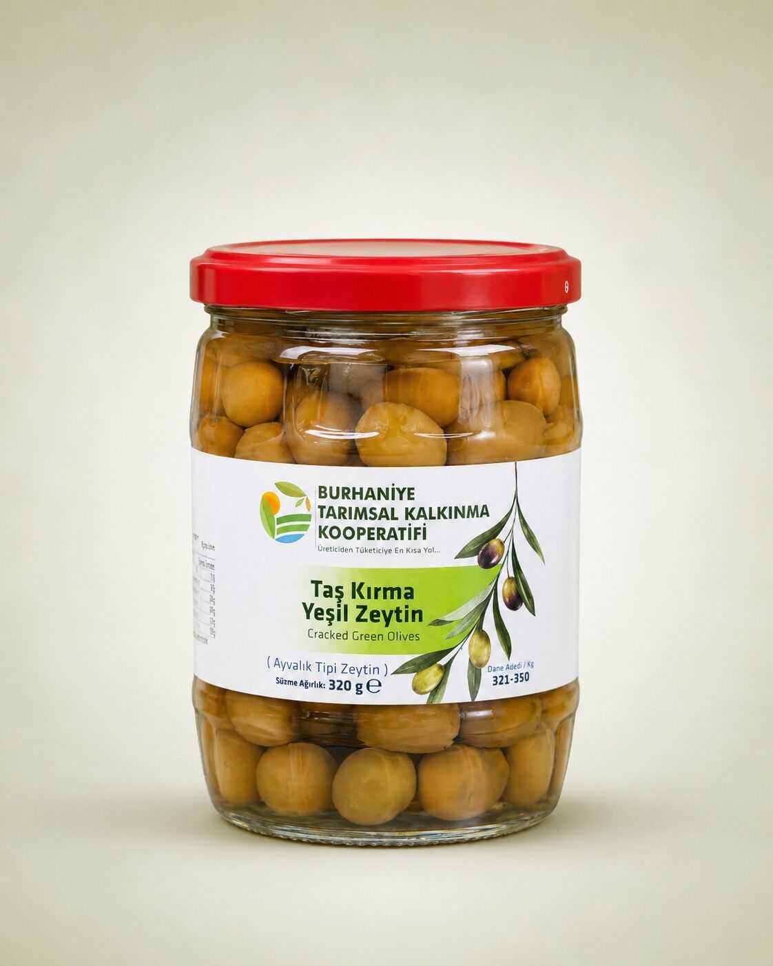 Taş Kırma Yeşil Zeytin 320 gr